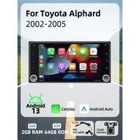 Carplay Android Auto Android Car Multimedia 2Din Car Radio for Toyota Alphard 2002-2005 7 Screen Stereo Head Unit GPS BT WIFI