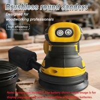 21V Brushless Electric Sander Mini Handheld Belt Sander High-Power Rechargeable Lithium-ion Polisher Cordless Circular Sander