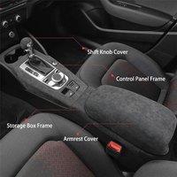 Alcantara Suede Overlays Car gadgets Gear Shift Knob Lever Stick Head LHD For Audi A3 2014-2020 Car Interior Accessories Auto