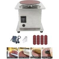 Electric Bench Disc Sander 220V with 7 Variable Speed Sanding Roller Mini Self-adhesive Edge Sharpener for Benchtop Grinding