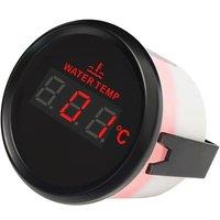 52mm Digital Water Temperature Gauges 40~120℃ Red Backlight Water Temp Meters 287.4~22.4ohm Input Signal for Auto Boat Yacht