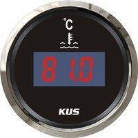 KUS 52mm 25-120℃ Show Digital Water Temperature Meters Water Temp Gauges 12v/24v with Red Backlight for Auto Motorcycle Truck