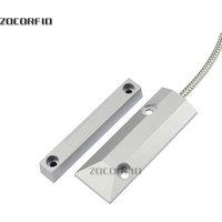 1 pair Aluminium Wired Door Window Sensor Magnetic Switch Home Alarm System