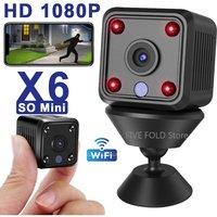 X6 Mini IP Cameras HD 1080P Wifi Sports Wireless Security Surveillance Built-in Battery Night Vision Smart Home Cameras
