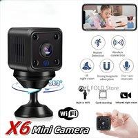 X6 Mini Camera HD Smart Life Wireless WiFi Remote Monitor Camera With Built-In Battery1080P Video Night Home Security CAM