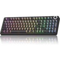 AULA F99 Pro Wireless Silent Mechanical Keyboard Three Mode Hot-Swappable Custom RGB Backlit Translucent Sided Engraved Keyboard