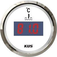 KUS 25-120 Degree Show Black Water Temp Gauges 52mm Water Temperature Meters 287.4-22.4ohm Signal for Boat Auto Truck Motorcycle