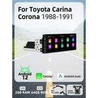 6.86" 1 Din Android Radio Car Multimedia for Toyota Carina Corona 1988-1991 Android Auto Stereo Head Unit Carplay Autoradio GPS