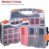 Tool Parts Box Transparent Storage Tool Case Plastic Organizer Box Electronic Component Storage Box Multifunctional Material Box
