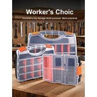 Tool Parts Box Portable Parts Box Hardware Tool Storage Box Plastic Box Multi-Compartment Screw Storage Organizer Case