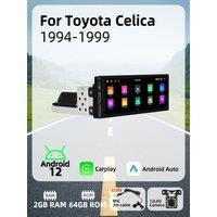 6.86" 1 Din Android Radio Car Multimedia for Toyota Celica 1994-1999 Android Auto Stereo Head Unit Carplay Autoradio GPS Wifi