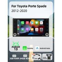 Car Multimedia 2Din Car Radio for Toyota Porte Spade 2012-2020 7" Screen Stereo Carplay Android Auto Android Head Unit GPS WIFI