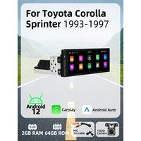6.86" 1 Din Android Radio Car Multimedia for Toyota Corolla Sprinter 1993-1997 Android Auto Stereo Head Unit Carplay Autoradio