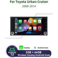 Android Car Multimedia For Toyota Urban Cruiser 2008-2014 7" Screen Wireless Carplay Autoradio 2 Din Radio GPS Navigation Stereo