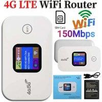 4G LTE WiFi Pocket WiFi Router Portable Mobile Hotspot 150Mbps 4G Wireless Router with SIM Card Slot Wide Coverage Broadband