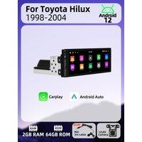 Android Car Multimedia for Toyota Hilux 1998-2004 6.86" Screen 1Din Radio Stereo Head Unit Carplay GPS Carplay Auto Navigation
