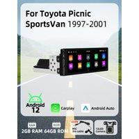 6.86" 1 Din Android Radio Car Multimedia for Toyota Picnic SportsVan 1997-2001 Android Auto Stereo Head Unit Carplay Autoradio