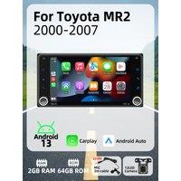 Car Carplay Android Auto Android Multimedia 2Din Car Radio for Toyota MR2 MR 2 2000-2007 7" Screen Stereo Head Unit GPS BT WIFI