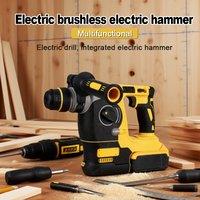 Multi-functional Electric Brushless Hammer Drill Lightweight Impact Drill Electric Pickaxe High-power Impact Drill