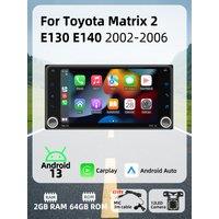 Carplay Android Auto Android Car Multimedia 2Din Car Radio for Toyota Matrix 2 E130 E140 2002-2006 7 Screen Stereo GPS BT WIFI