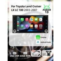 Carplay Android Car Multimedia 2Din Radio for Toyota Landcruiser Land Cruiser LX LC 100 2003-2007 Head Unit GPS 7 Screen Stereo