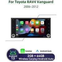 Autoradio For Toyota RAV4 RAV 4 Vanguard 2006-2012 7" Screen Wireless Carplay Android Car Multimedia 2Din Radio Head Unit Stereo