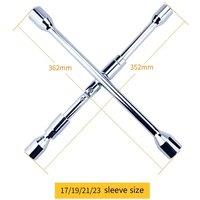 Car Repair Wheel Nut Socket Folding Cross Wrench Spanner Hand Tool Car Repair Tyre Remover Mounting 17 19 21 23mm Hex Socket
