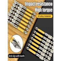 5PCS Upgraded High Hardness And Strong Magnetic Bit 25/50/65/70/90/150mm Non-slip Cross High Hardness Electric Hand Drill Screw