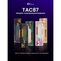 Akko TAC87 Mechanical Keyboard 80% TKL US Layout Three Mode Hot-swappable RGB Gasket Mount Web Driver Customized Gaming Keyboard