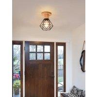 Retro Minimalist Wrought Iron Ceiling Light, E27 Lamp Head, No Light Source Included. Ceiling Light Suitable for Bedrooms