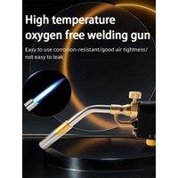 MAPP Propane Welding Torch Oxygen-Free Brazing Gun with Gas Storage Cylinder for Barbecue And Welding Combustion Blow Torches