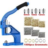 Hand Press Button Installation Machine Manual Press Grommet Eyelet Installer Tools Snap Fastener Metal Mold Mute Craft Tool