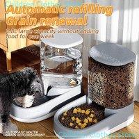 Feeding Drinker Large Capacity Automatic Pet Supplies Wet Dry Dog Cat Feeder Drinking Bowl Dog Food Bowl Pet Supplies