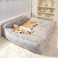 Dog Cat Warm Sleeping Bed Cozy Nest Mat Medium Big Dogs Cushion Kennel Cat Pad Pet Supplies