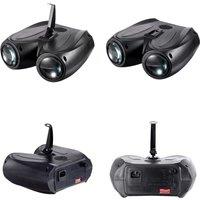 LED Double Head Airship Stage Lights 20W 128LEDS RGBW Pattern Party Lights LED Effect Lights for Dj Disco Weddding Holiday Shows