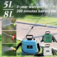 5L/8L Shoulder Pesticide Sprayer Electric Backpack Sprayer USB Rechargeable Garden Water Sprayer Lawn Sprinkler Glass Cleaning