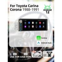 Carplay 1 Din Radio Android Auto Car Multimedia for Toyota Carina Corona 1988-1991 6.86 Screen Head Unit Autoradio Navigation