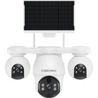 12MP V380 MAX 4G Solar-Powered Security Camera 360 View Full Color Night Vision No WiFi Needed Remote Monitor