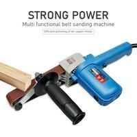 Woodworking Sander 550W High Power Belt Sander Machine 30*533mm 6 Variable Speed Belt Sander Portable Buffing Sanders