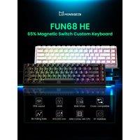 Akko MonsGeek FUN68 HE Mechanical Keyboard 65% Magnetic Switch Rapid Trigger 0.005mm 8K ARGB USB/Wireless Gaming Custom Keyboard