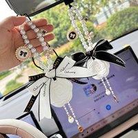 Gypsum Car Hanging Air Freshener With Essential Oil Camellia Perfume for Car Styling Air Purifier Interior Decorations Ornament
