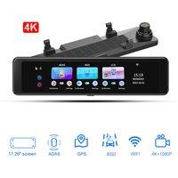 BEST 11.26" Car Rearview Mirror Dash Camera GPS Tracker Real 4K HD 1080P Wifi DVR Camera Video Recorder ADAS Parking Monitoring