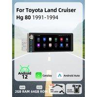 Wireless Carplay Autoradio 6.86" 1Din Radio Android Car Multimedia for Toyota Land Cruiser Hg 80 1991-1994 Stereo Head Unit GPS