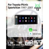 Carplay 1 Din Radio Android Auto Car Multimedia for Toyota Picnic SportsVan 1997-2001 6.86 Screen Head Unit Autoradio GPS