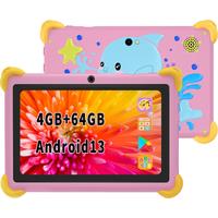 7 Inch 2025 New BDF Android 13 Kids Tablet Google Play 64GB ROM Dual Cameras Bluetooth 5G WiFi Tablets Children Gifts