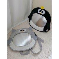 2025 Korean children's rearview mirror, car baby safety seat observation mirror, baby cartoon acrylic car mounted reflector