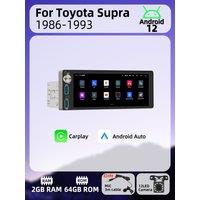 Wireless Carplay Autoradio 6.86" 1 Din Radio Android Car Multimedia for Toyota Supra 1986-1993 Stereo Head Unit GPS Navigation