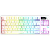 AJAZZ AK870 three-mode wireless mechanical keyboard TFT color screen-volume knob-music rhythm-RGB light effect