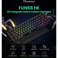 MonsGeek FUN68 HE Mechanical Keyboard 65% ANSI Magnetic Switch Rapid Trigger 0.005mm 8K ARGB USB/Wireless Gaming Custom Keyboard