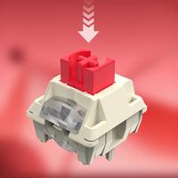 JERRZI Honey Bean Switch Silent POM Customized Mechanical Keyboard Mute Linear 5pin MX Switches Light Guide Column Hot Swap Axis